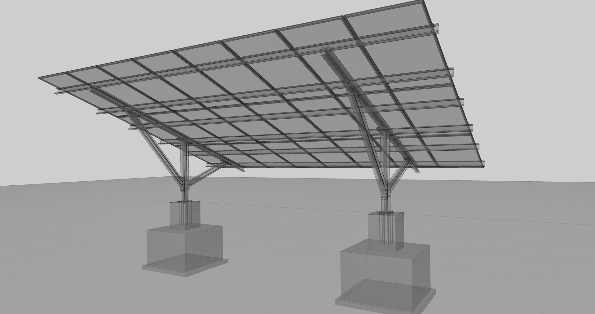 3D Solar Panel Steel Construction Type 18 Model - TurboSquid 2146654