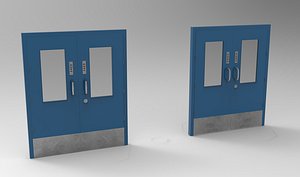 Pharma Door Animated 3D model