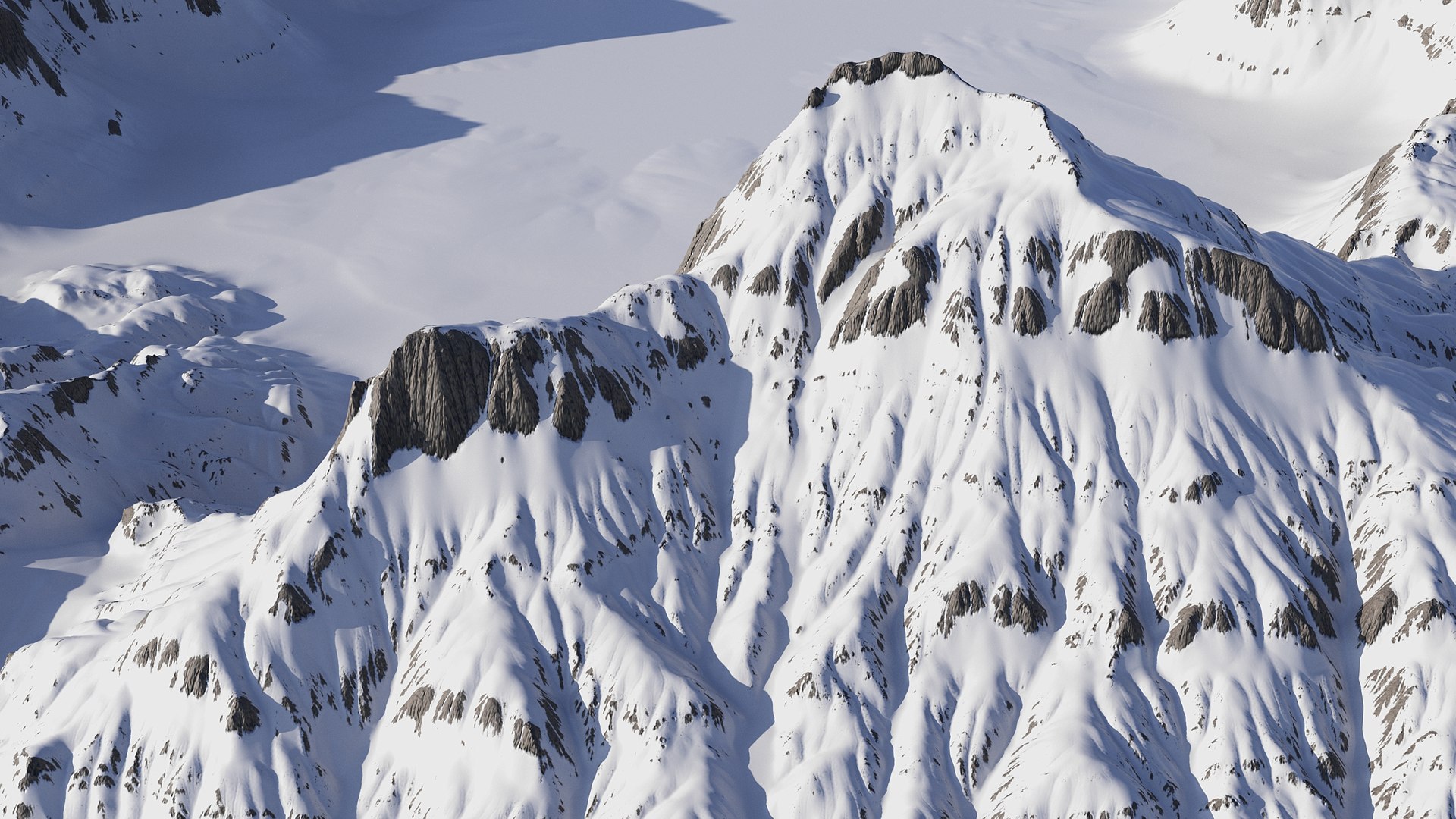 Snowy Mountain 02 3D Model - TurboSquid 2054593