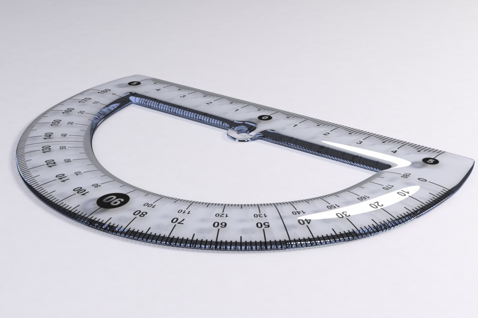 Protractor centimeters model TurboSquid 1297854