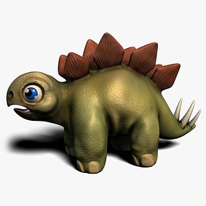 3ds max stegosaurus hatchling character
