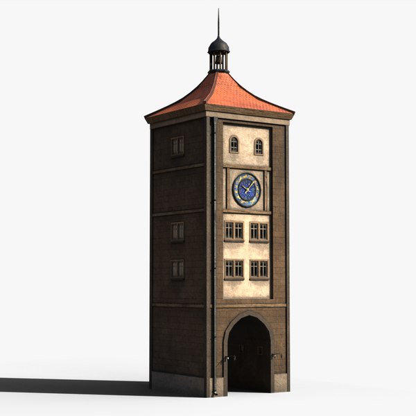 German Clock tower 3D model