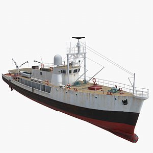Calypso ship 3D model Research Vessel