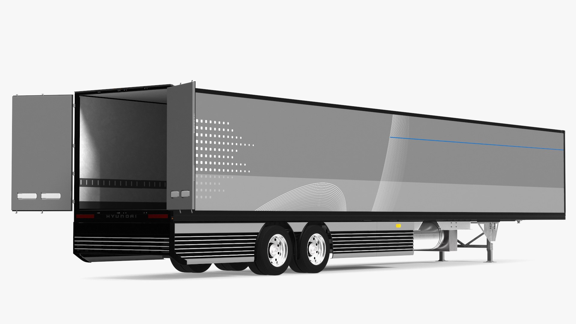Futuristic Trailer Concept Rigged for Cinema 4D 3D model preview
