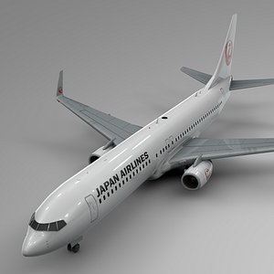 3D jal airlines boeing 737-800