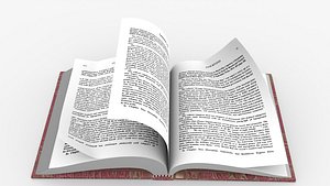 3D Book Rigged and Animated