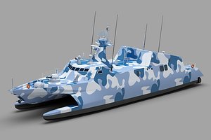 Type 022 Missile Boat 3D model