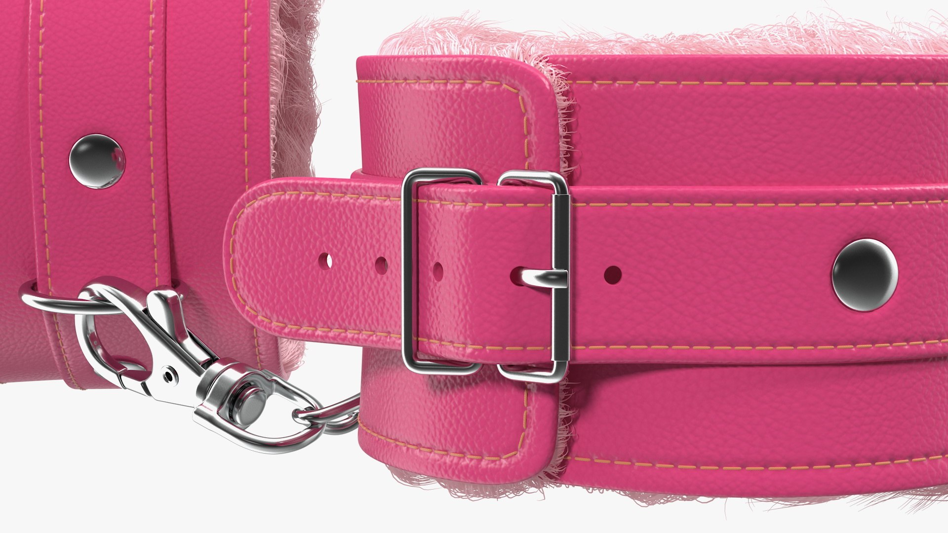 3D Pink Leather Wrist Cuffs Model - TurboSquid 1641631