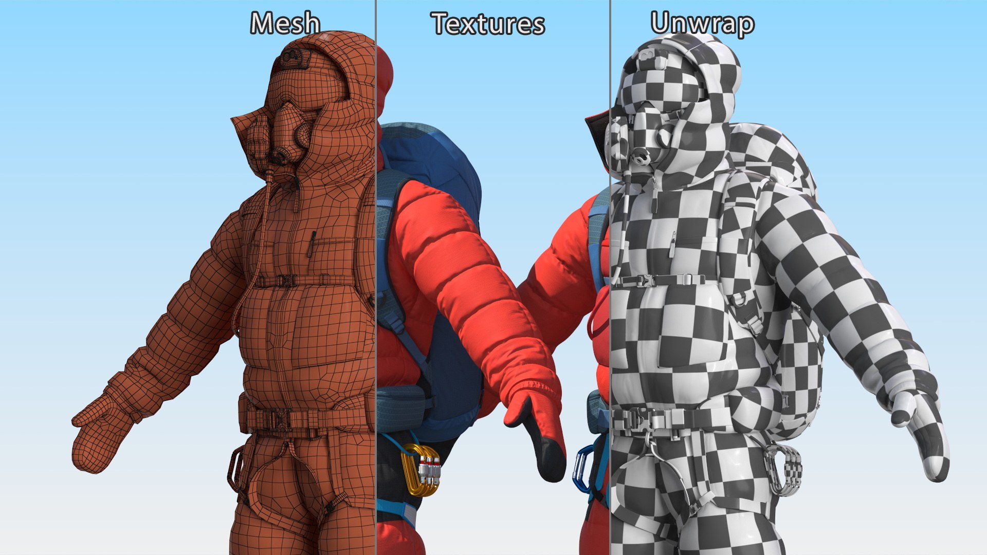 3D Fully Equipped Alpine Mountaineer https://p.turbosquid.com/ts-thumb/AY/BjrRq7/Km/fully_equipped_alpine_mountaineer_019/jpg/1754269290/1920x1080/fit_q87/37fb12eca62df6cbf927c0c113f6c5edea933752/fully_equipped_alpine_mountaineer_019.jpg