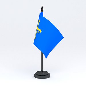 Table Flag Asturias 3D