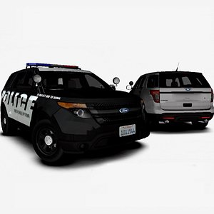 3D Ford Explorer 2014 Mk V Pre-FL Police Interceptor