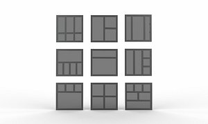 3D windows 3D model