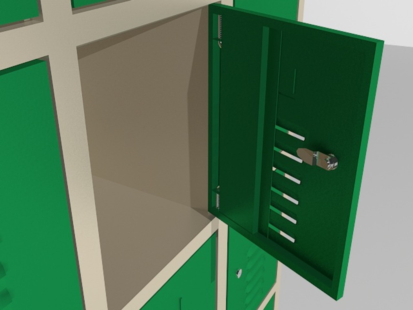 3d Model Steel Locker