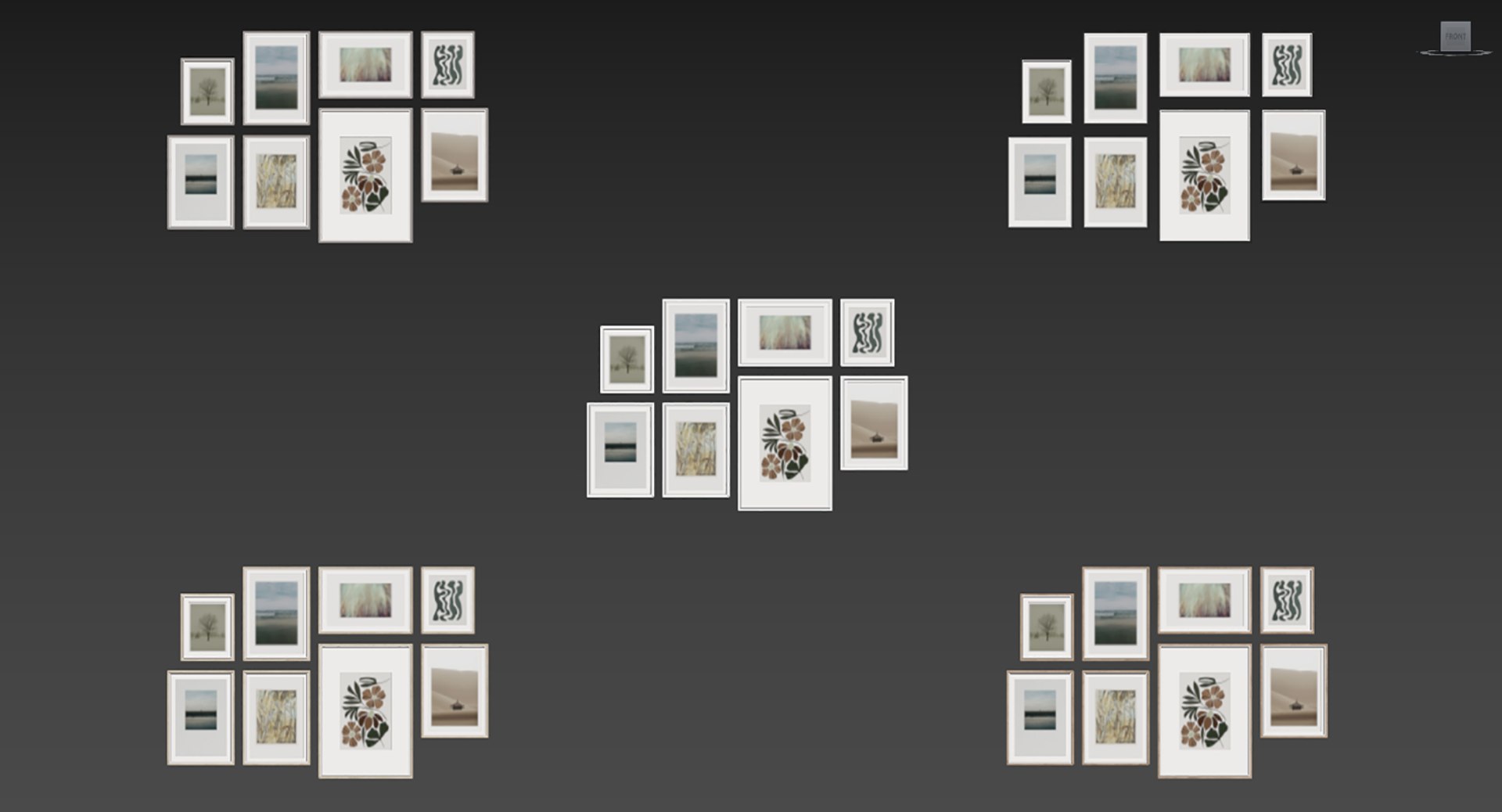 3D Picture Frames Set-489 Model - TurboSquid 2184622