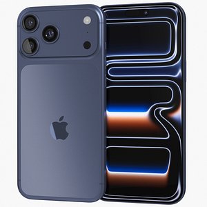 3D Apple iPhone 17 Pro Max Blue