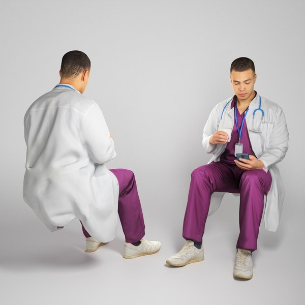 3D doctor medical male model