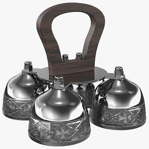 Silver Liturgical Altar Bell with Wood Handle