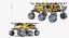 3D mars rover sojourner rigged