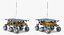 3D mars rover sojourner rigged