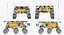 3D mars rover sojourner rigged
