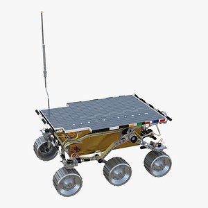 Mars Rover Sojourner Rigged 3D Model