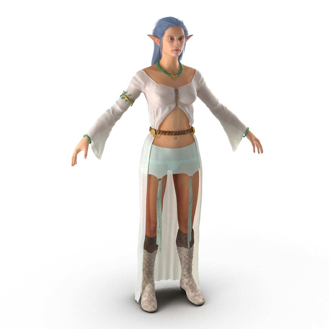 Female Elf 2 3D model preview