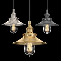 20th Century Factory Filament Metal Single Pendant