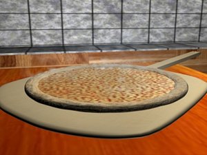 3d model cheese pizza kitchen