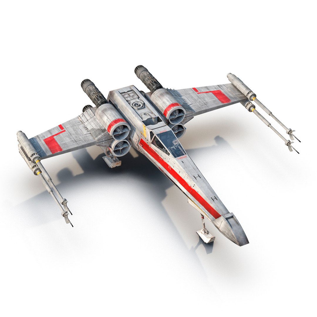 Star Wars X-Wing Starfighter Red 2 3D model preview
