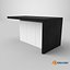 Modern Office Table with Storage Shelves  Stylish 3D Model model