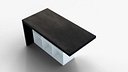 Modern Office Table with Storage Shelves  Stylish 3D Model