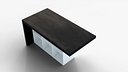 Modern Office Table with Storage Shelves  Stylish 3D Model