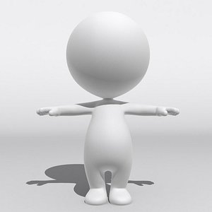3d rigged biped baby dummy