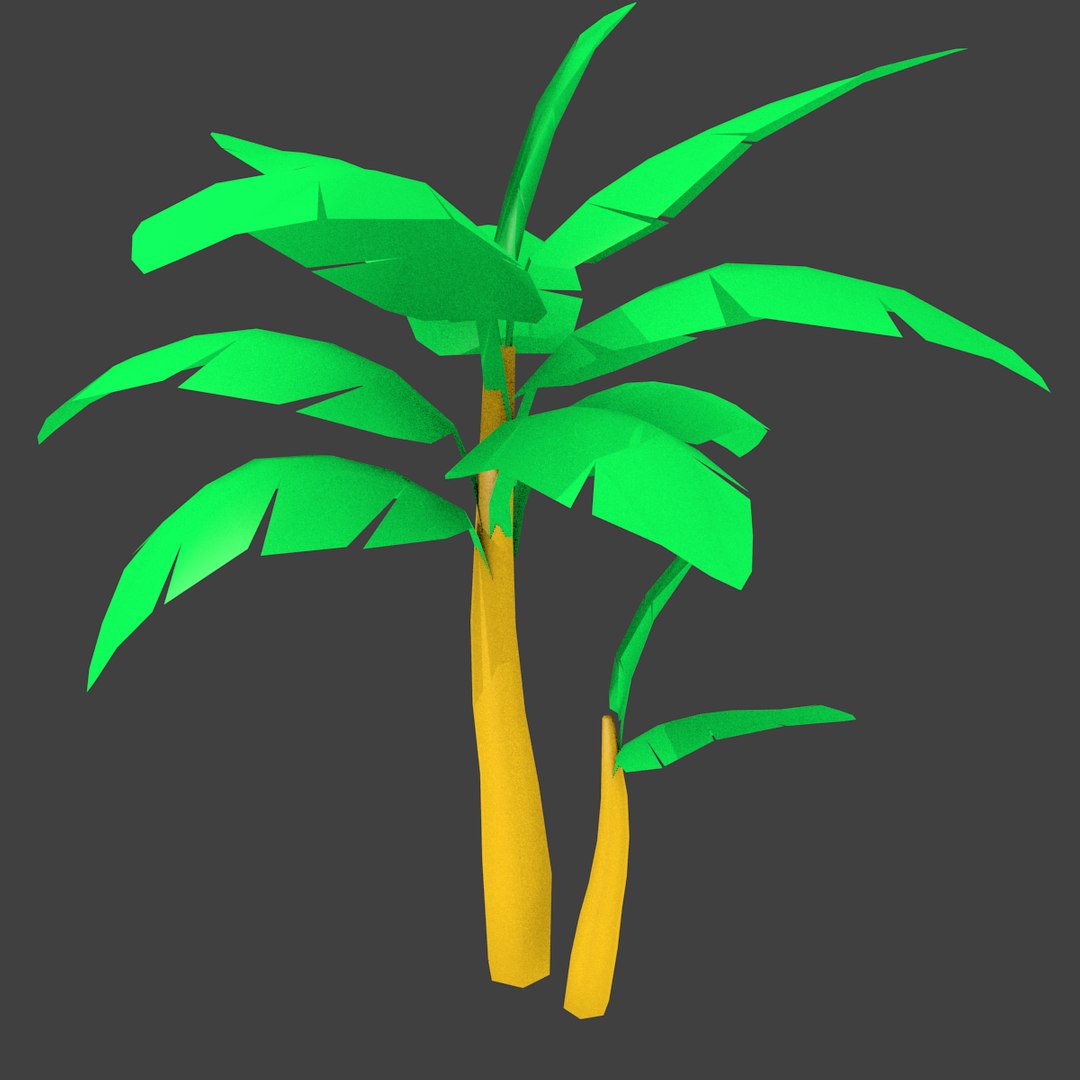 Banana Tree Model - TurboSquid 1235375