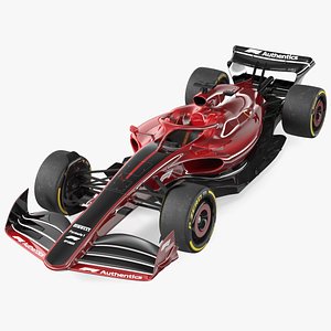 Formula 1 2022 Red Livery Rigged 3D model