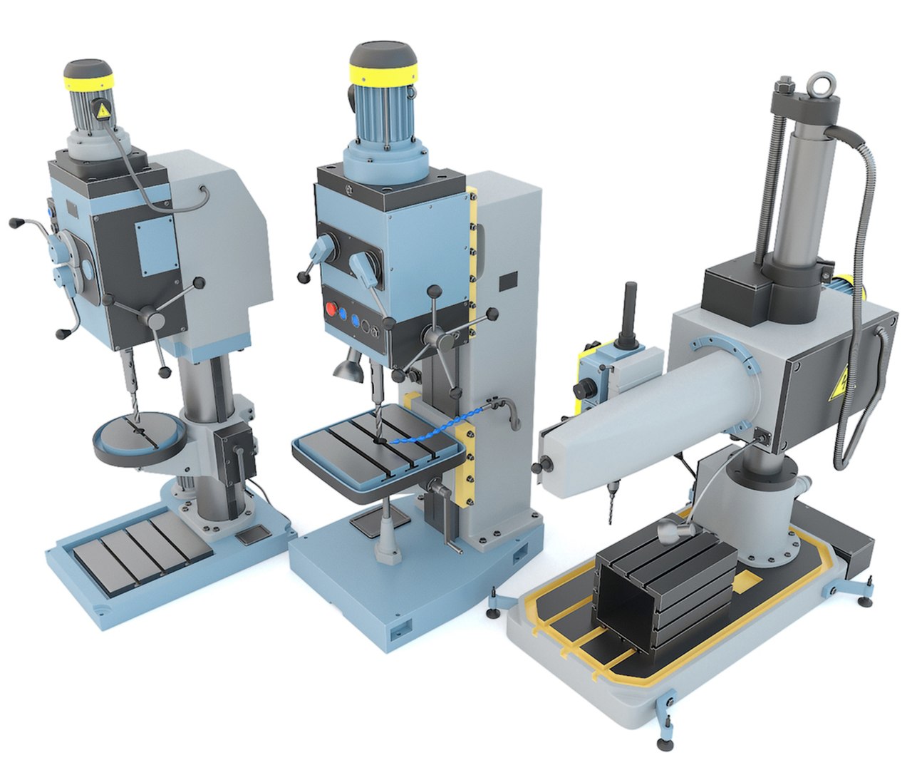 Industrial Drilling Machines - Collection 3D Model - TurboSquid 1904112