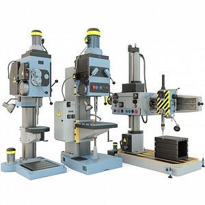 Industrial drilling machines - Collection 3D model
