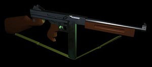 thompson m1a1 submachine gun 3d model
