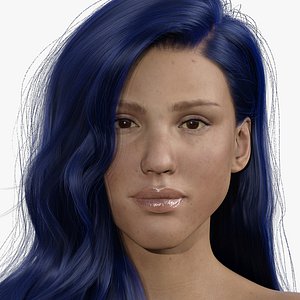 3D model Jessica Alba Daz Genesis 8v1 female head morph