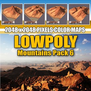 Lowpoly Mountain Pack 6