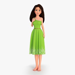 3D cartoon woman