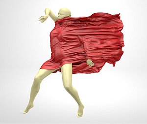 Elf with cape in the wind
