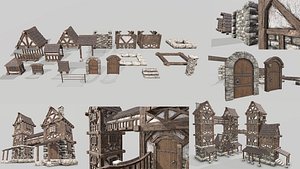 Modular Medieval House model