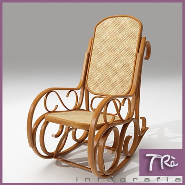 living room armchair rocking 3d model