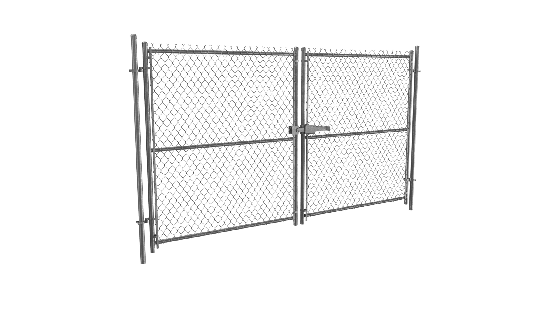 3D Model Chain Link Gate TurboSquid 1734549
