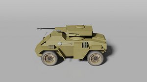 Historical British armoured car 3D