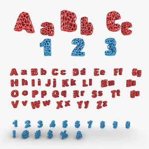 Voronoi English Alphabets 3D model