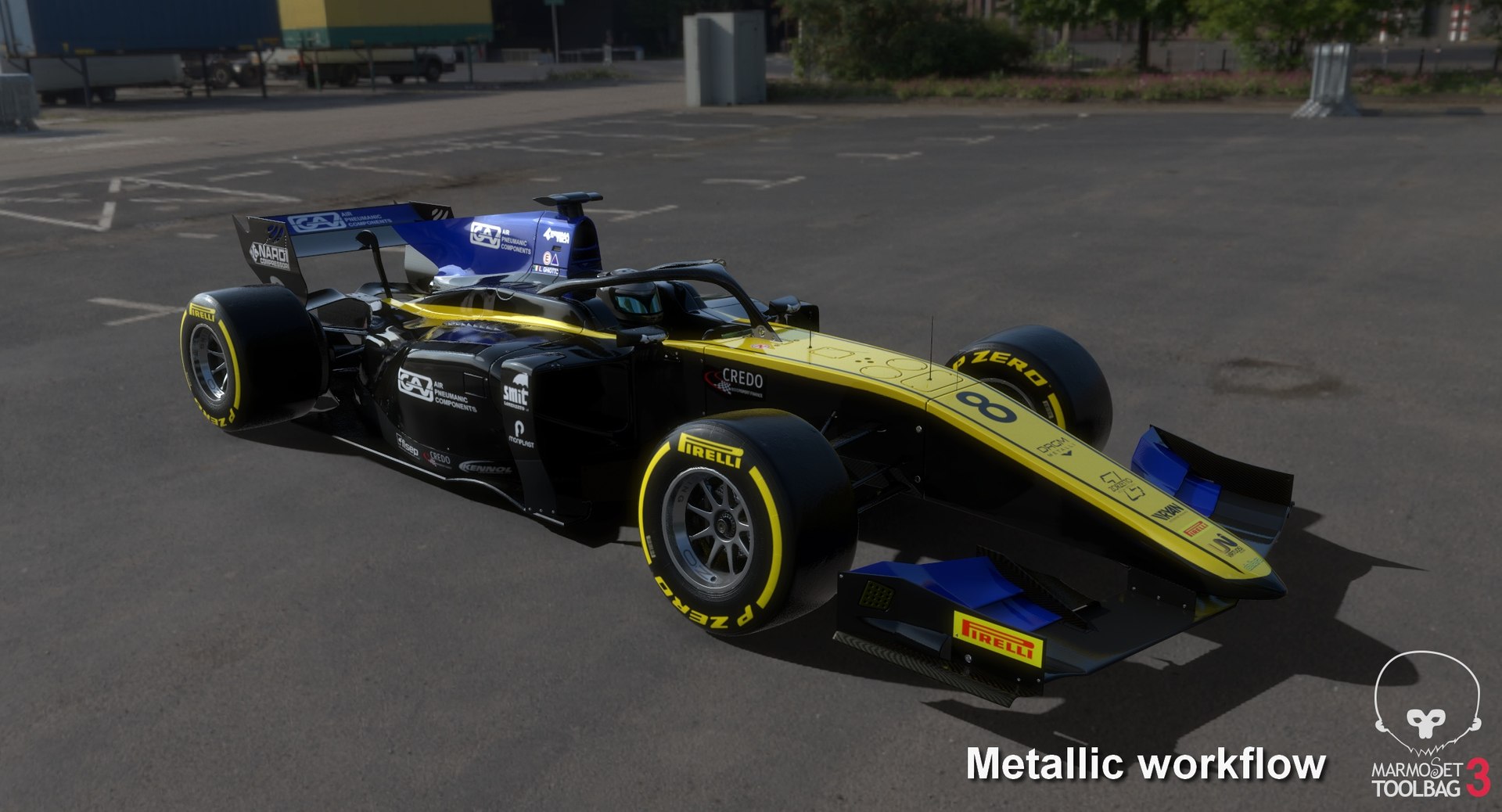 3D model uni-virtuosi 8 f2 race car - TurboSquid 1416200