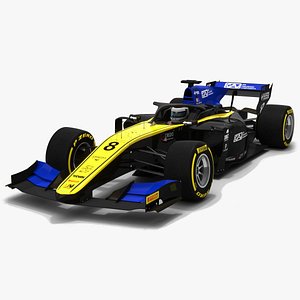 3D model uni-virtuosi 8 f2 race car