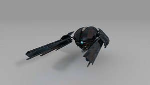 spaceship cannon 3d model
